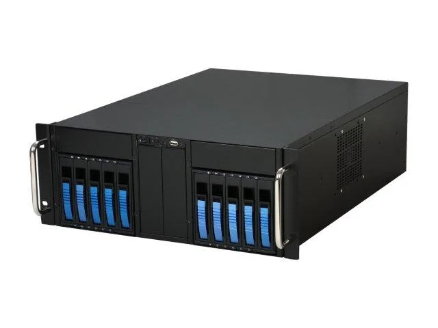 iStarUSA Inc. iStarUSA Inc. D-410B10SA-BLUE 4U Server Chassis 10 Hot-Swap Bays 2x 120mm Fans Blue — product photo