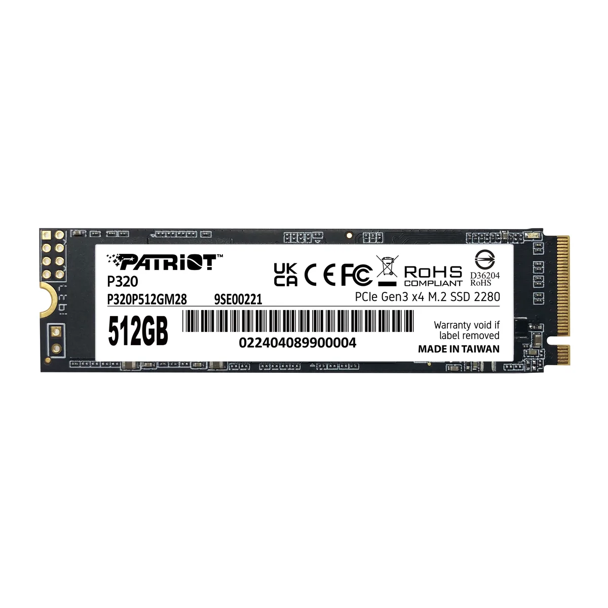 Patriot Memory Patriot Memory P320P512GM28 512GB internal SSD — produktbild