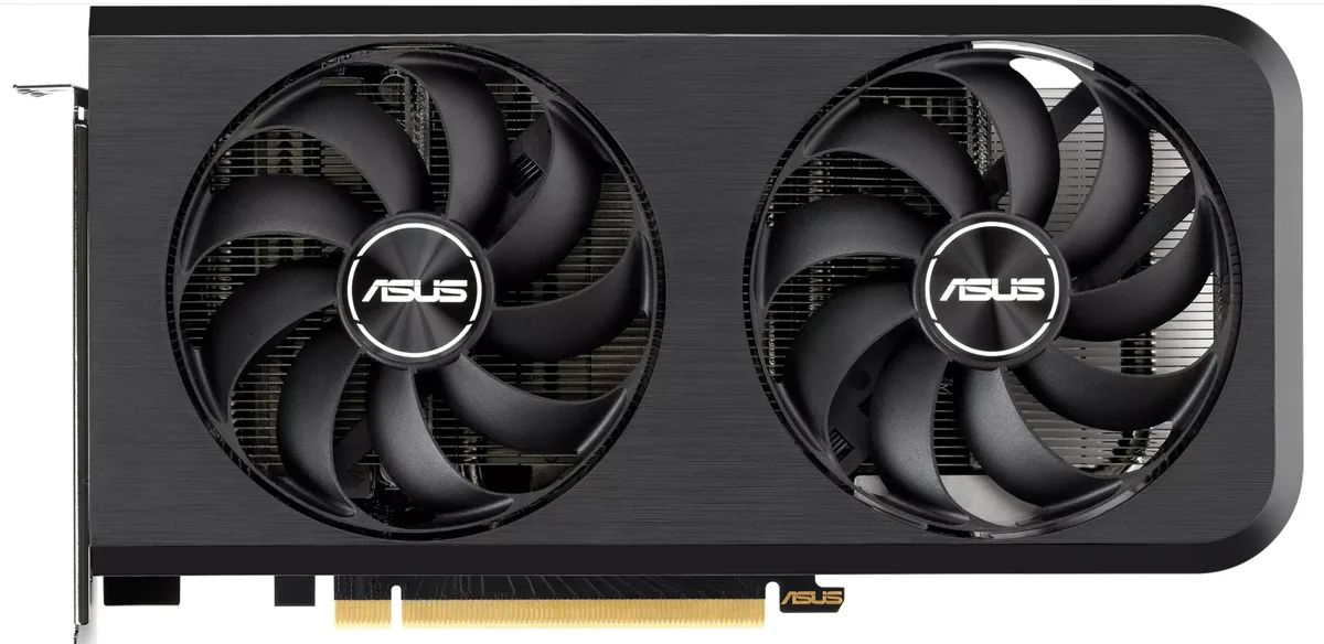 ASUS Dual GeForce RTX 3070 graphics card, dual-fan cooler, matte black finish, metal backplate, PCI Express 4.0 interface
