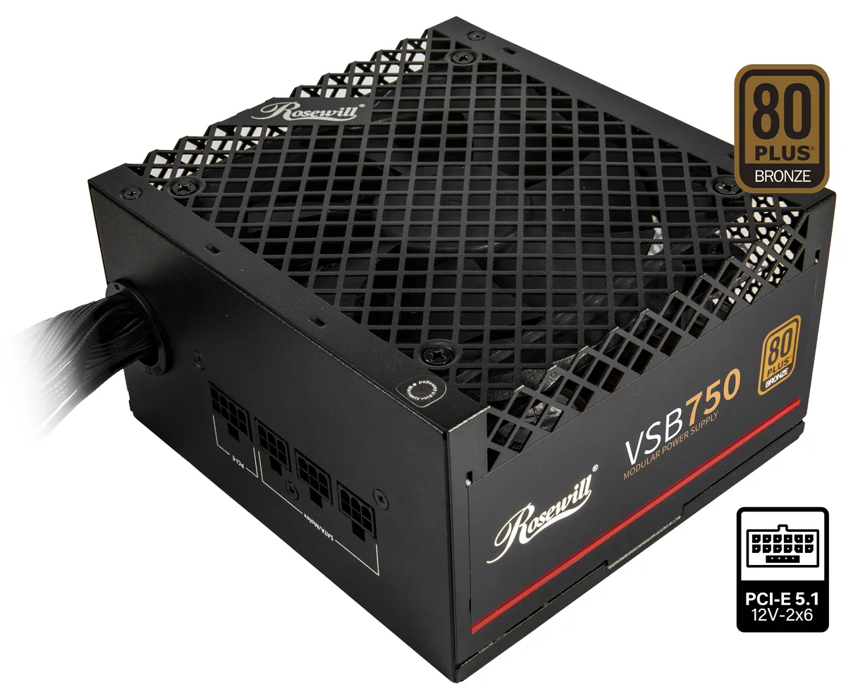 Rosewill Rosewill VSB750 750 W ATX 3.1 semi-modular power supply — product photo