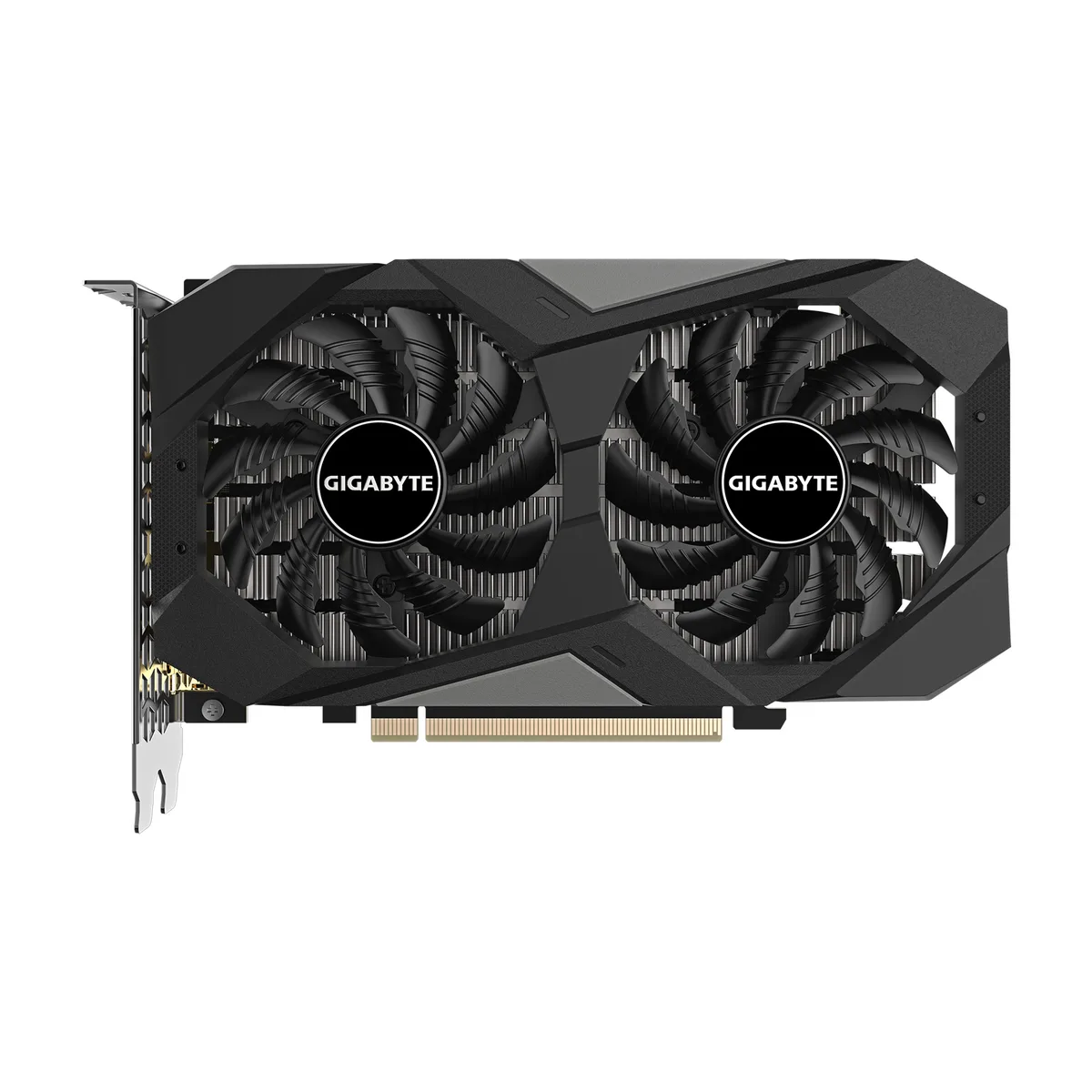 GIGABYTE WINDFORCE RTX 3050 6GB graphics card, black dual-fan cooler, PCIe 4.0 x8, two HDMI 2.1 and two DisplayPort 1.4a