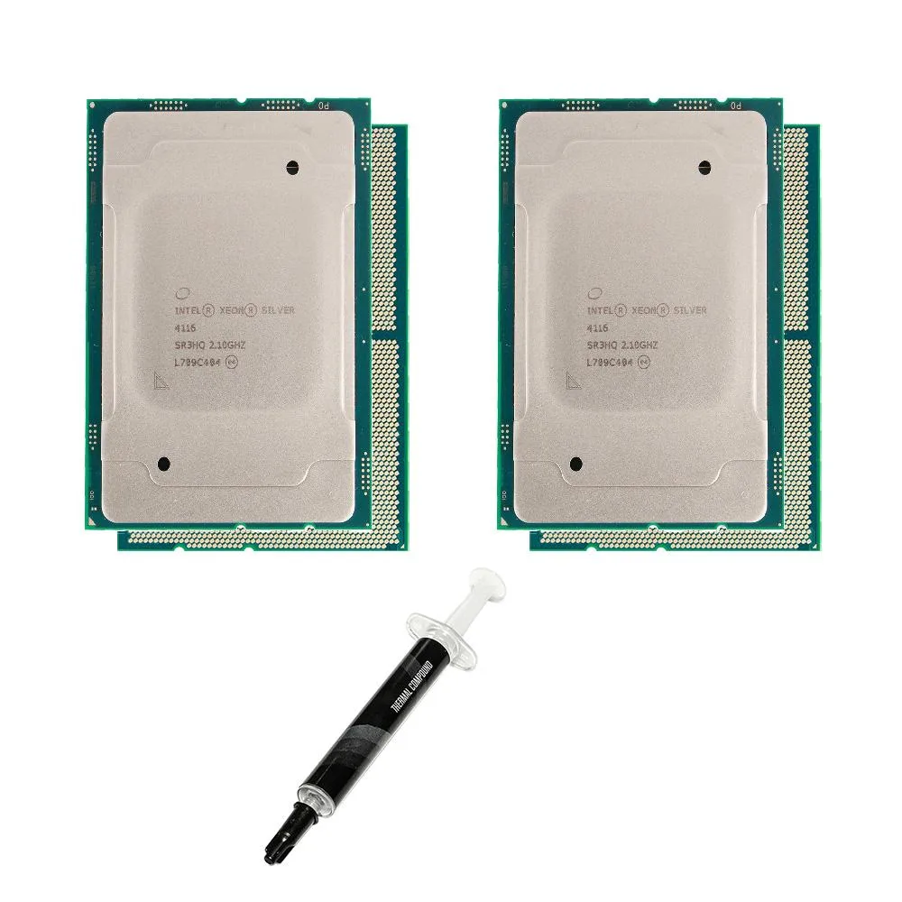 Intel Intel Xeon Silver 4116 Matched Pack 2 12-Core 2.10 GHz server processor — photo du produit