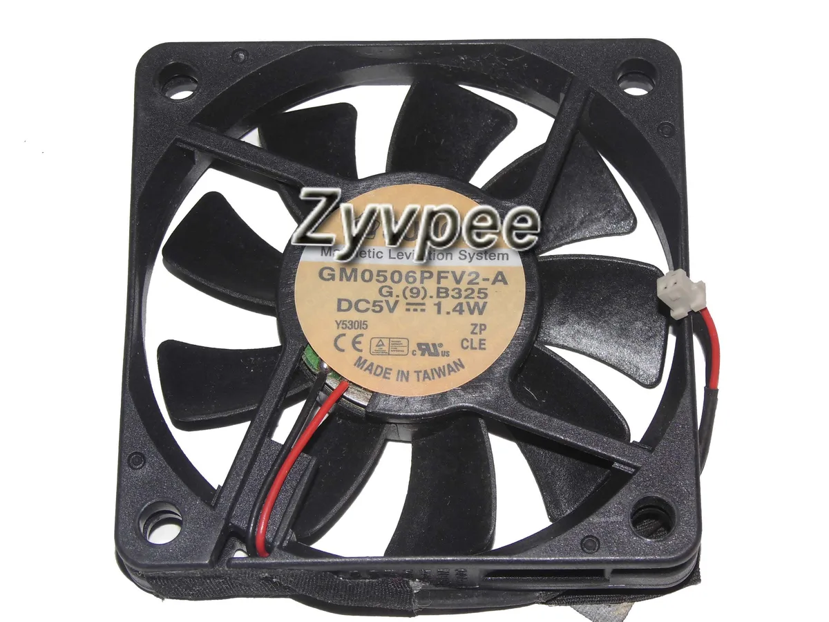 Black square 60mm fan cooler, 10mm thick, 2-pin connector