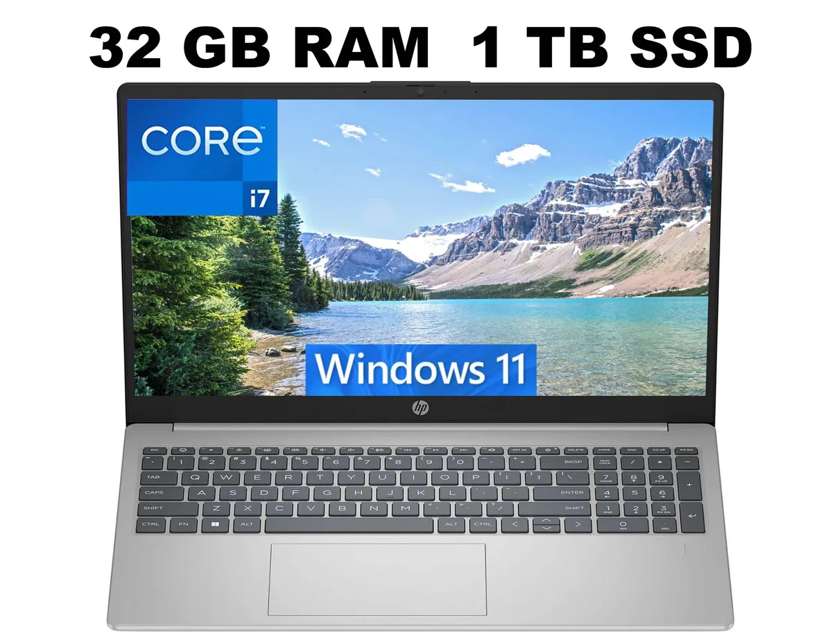 HP HP 15 laptop Core i7-1355U 10-core 32GB 1TB PCIe SSD 15.6" FHD Silver — product photo