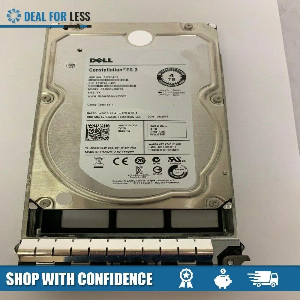 DELL DELL 529FG ST4000NM0023 9ZM270-150 4TB 7.2K SAS 3.5" internal hard drive — ภาพสินค้า