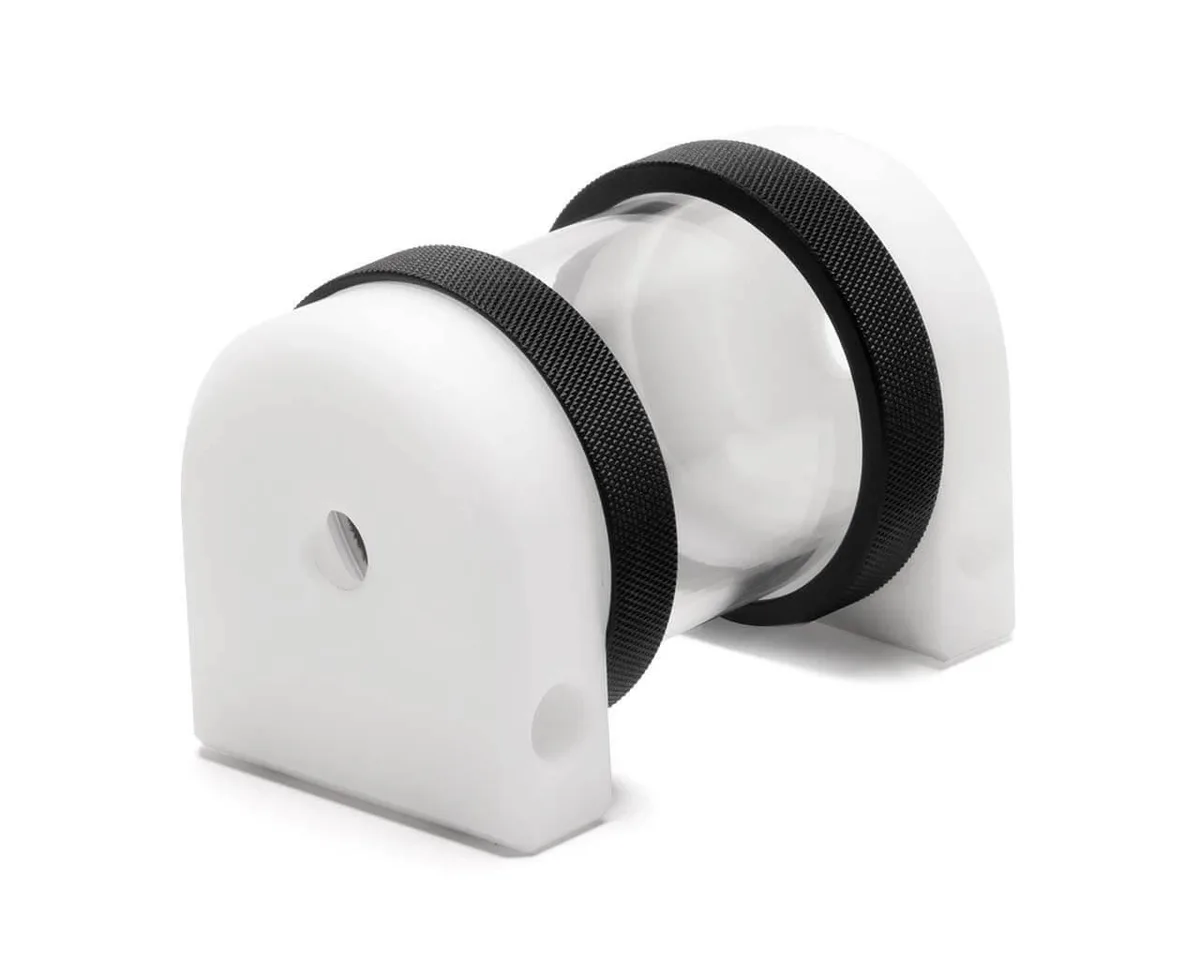 PrimoChill PrimoChill CTR Hard Mount White POM Reservoir 80mm TX Matte Black diy cooling — product photo