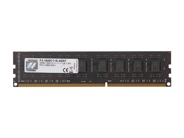 G.SKILL G.SKILL F3-1600C11S-4GNT 4GB DDR3 1600 CL11 desktop RAM — product photo