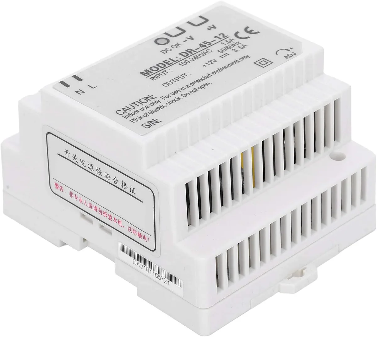 myVolts myVolts DR-45-12 45W 12V DIN rail power supply — photo du produit