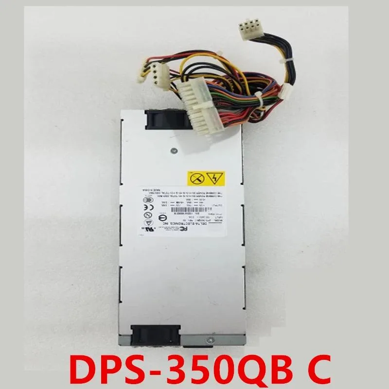 Compact 1U silver power supply unit with rear fan grille and IEC socket
