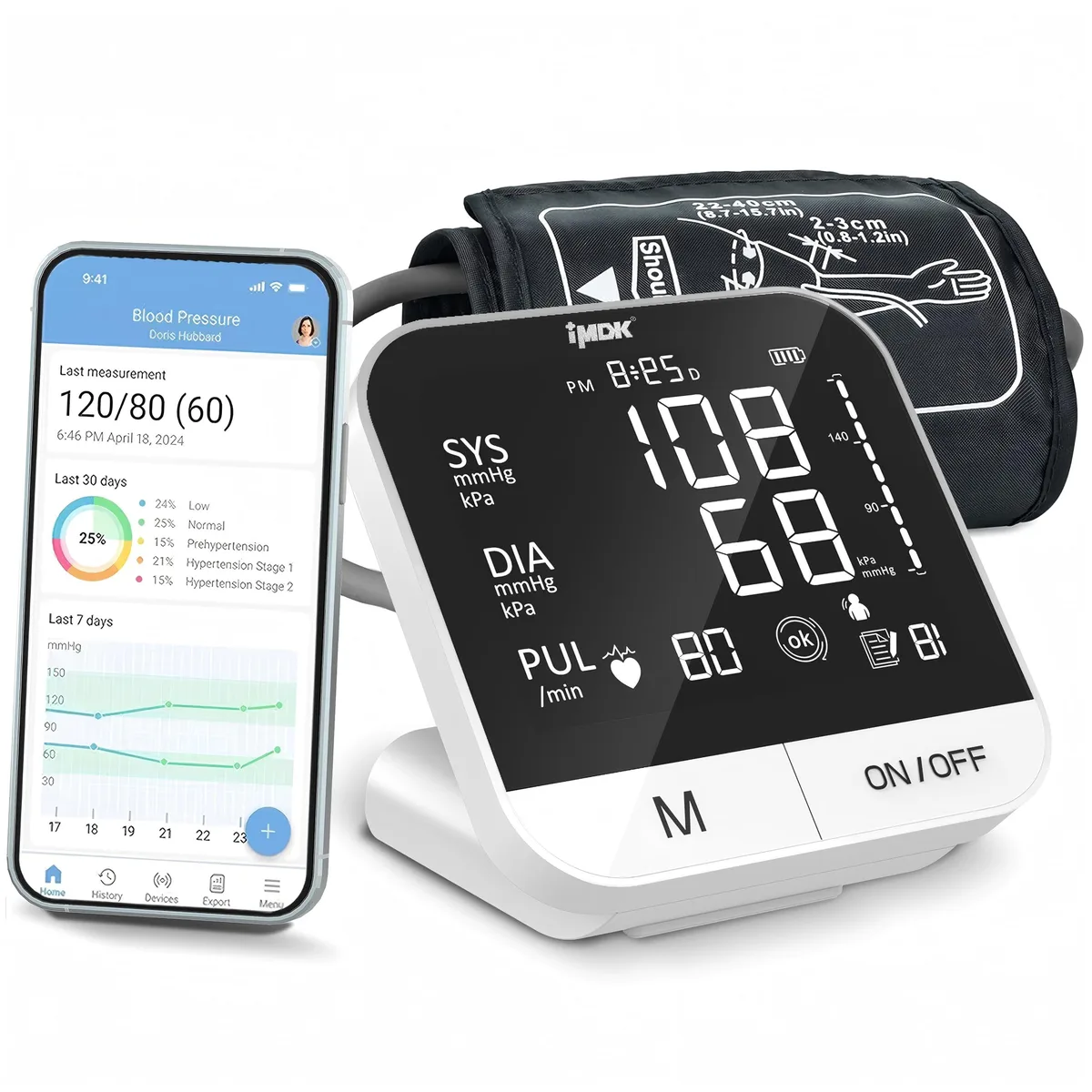  IMDK UK-B02-1 blood pressure monitor 8.7-16.5 inch cuff — product photo