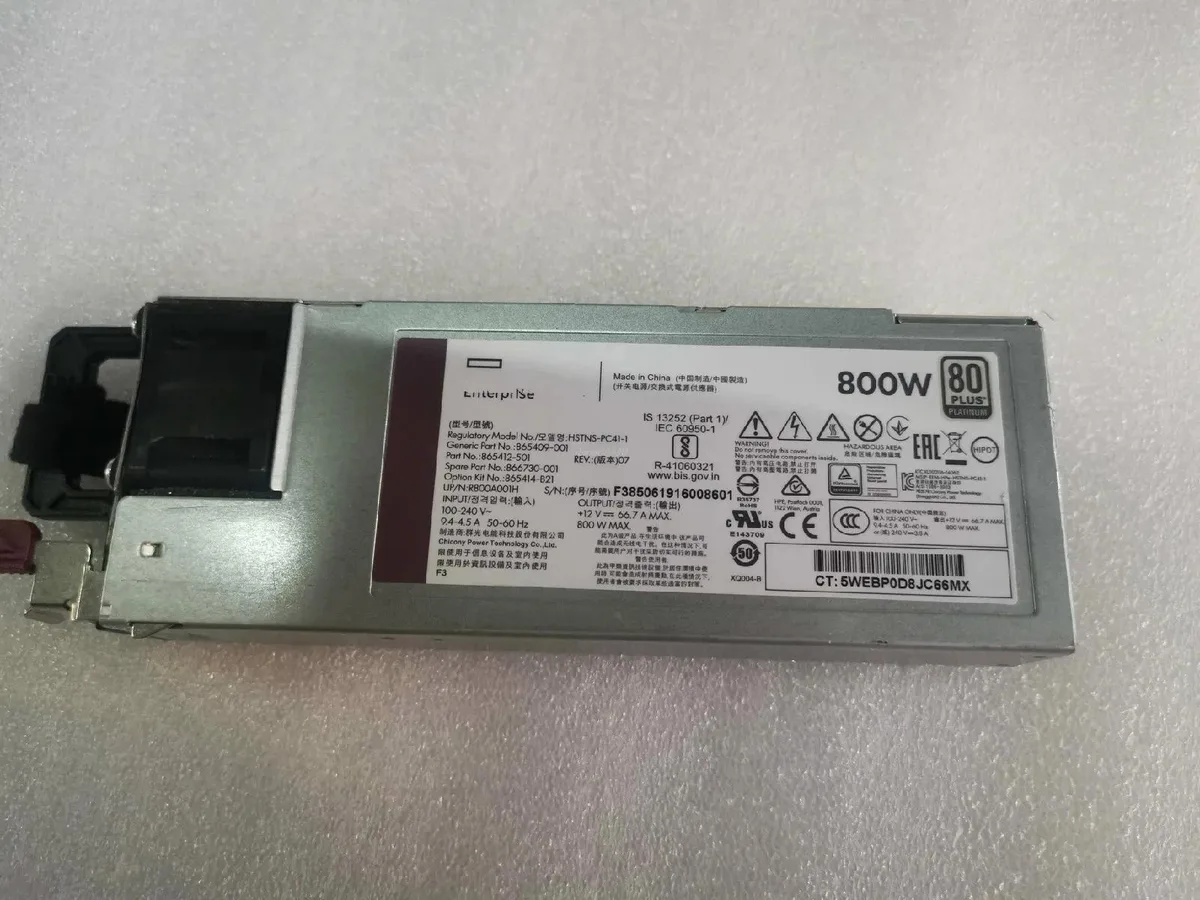 KHACHIMO KHACHIMO 800W Power Supply 865414-B21 Gen10 G10 — product photo