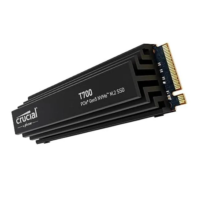 Crucial Crucial T700 1TB Gen5 NVMe M.2 internal SSD with heatsink — product photo