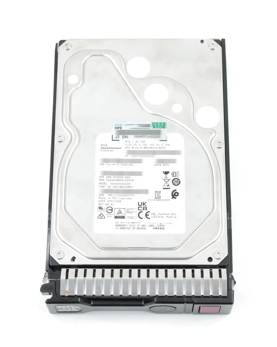 HPE HPE 4TB SAS 12Gb/s 7200 RPM 3.5" internal hard drive — 제품 사진