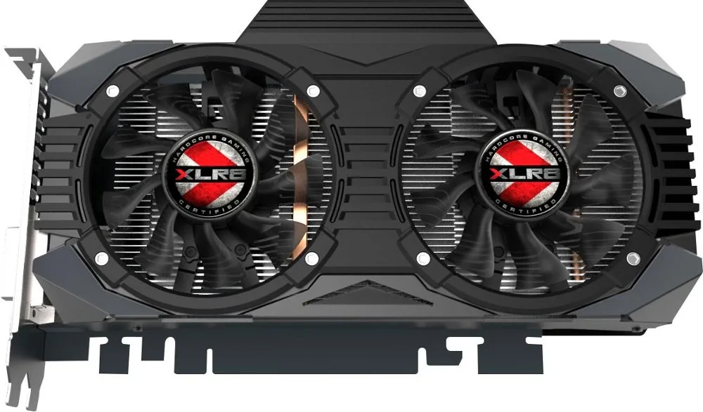 PNY GeForce GTX 1060 3GB XLR8 OC dual-fan graphics card, black finish