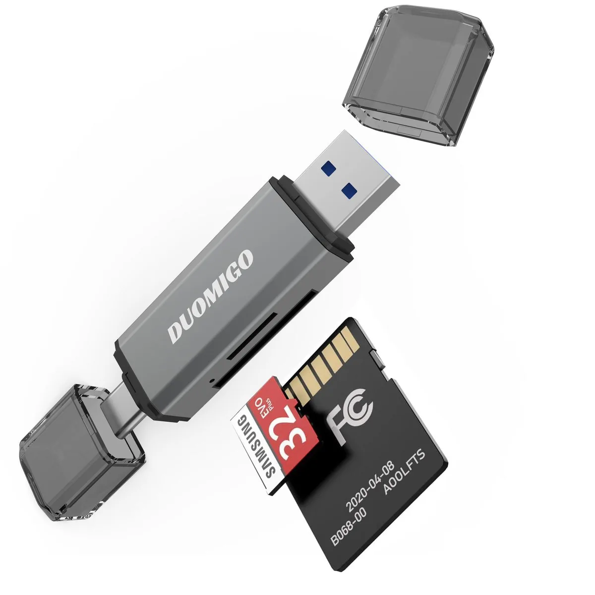 Duomigo Duomigo YYT025 2-in-1 Card Reader Silver — 商品写真