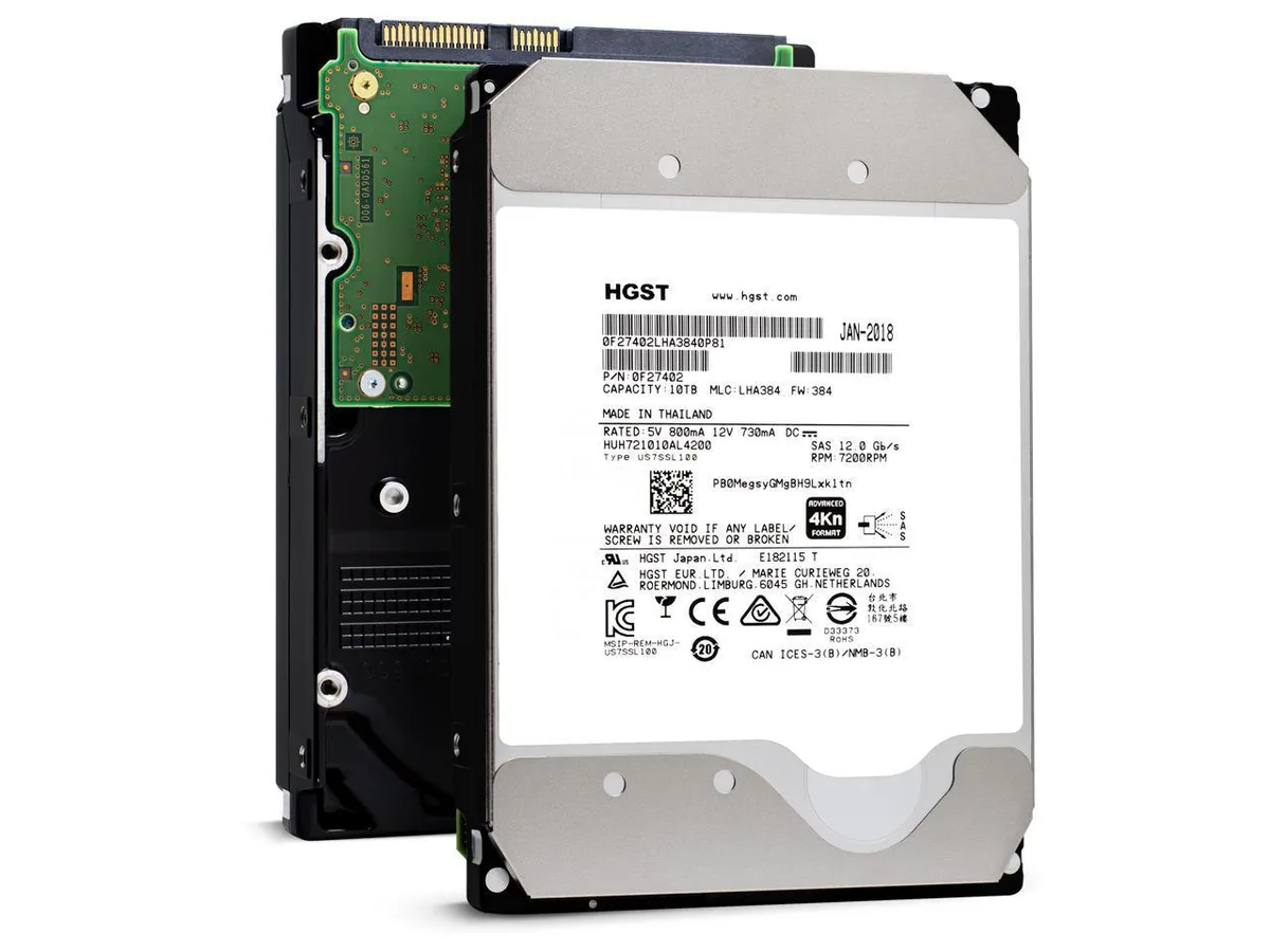 HGST HGST Ultrastar He10 10TB 7200RPM SAS 12Gbps 256MB 3.5-inch internal hard drive — صورة المنتج