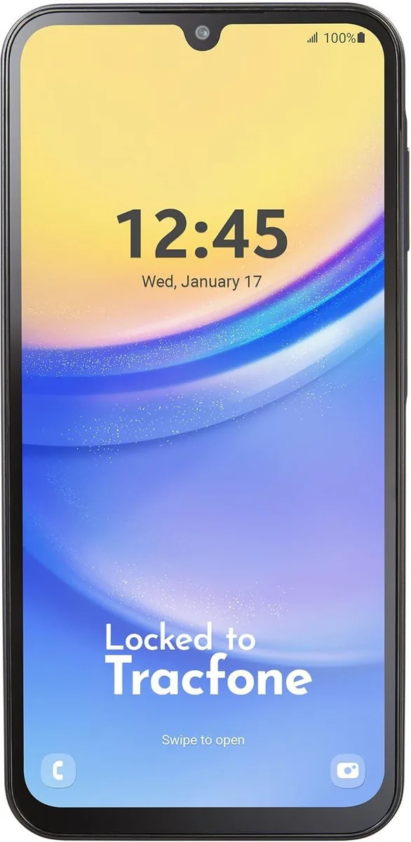 TracFone Wireless, Inc. TracFone Wireless, Inc. Samsung Galaxy A15 5G 128GB 6.5" Smartphone Black — 商品写真
