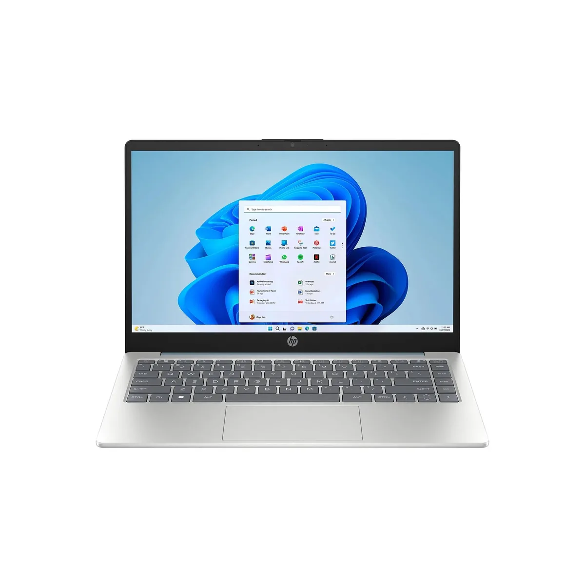 Moonlight Blue HP 14 inch laptop, slim profile, matte finish