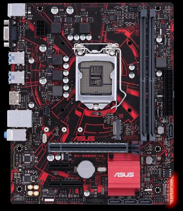 Green rectangular Micro ATX motherboard with silver LGA 1151 socket, two black DDR4 DIMM slots