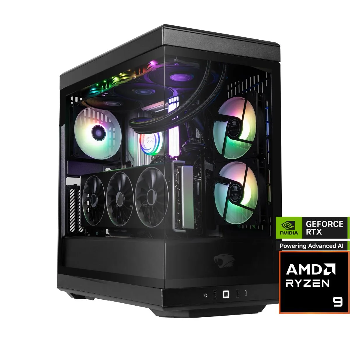 iBUYPOWER iBUYPOWER Y40BA9N5801 Gaming PC AMD Ryzen 9 9900X RTX 5080 16GB 32GB DDR5 2TB NVMe — photo du produit