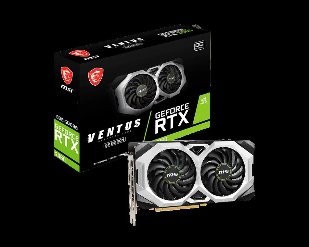 MSI MSI GeForce RTX 2060 VENTUS GP OC 6GB graphics card — photo du produit