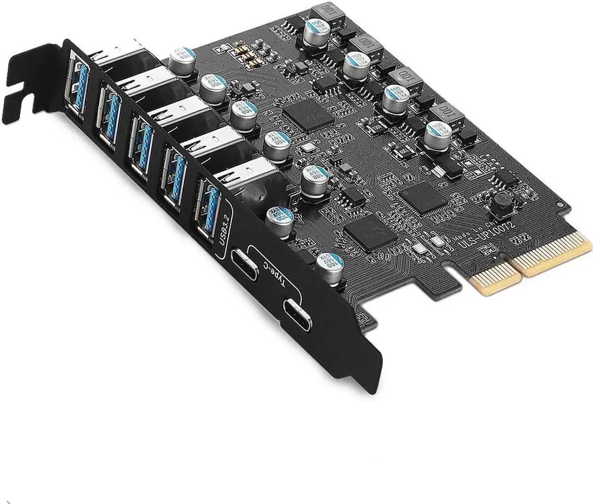Vszerda Vszerda PCI-E USB 3.2 7-Port (2C/5A) Expansion Card — 商品照片