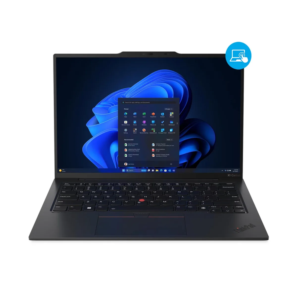Lenovo Lenovo ThinkPad X1 Carbon Gen 12 business laptop, 14" WUXGA IPS Touch, Core Ultra 7 155U, 32GB DDR5, 2TB Nvme — Produktfoto