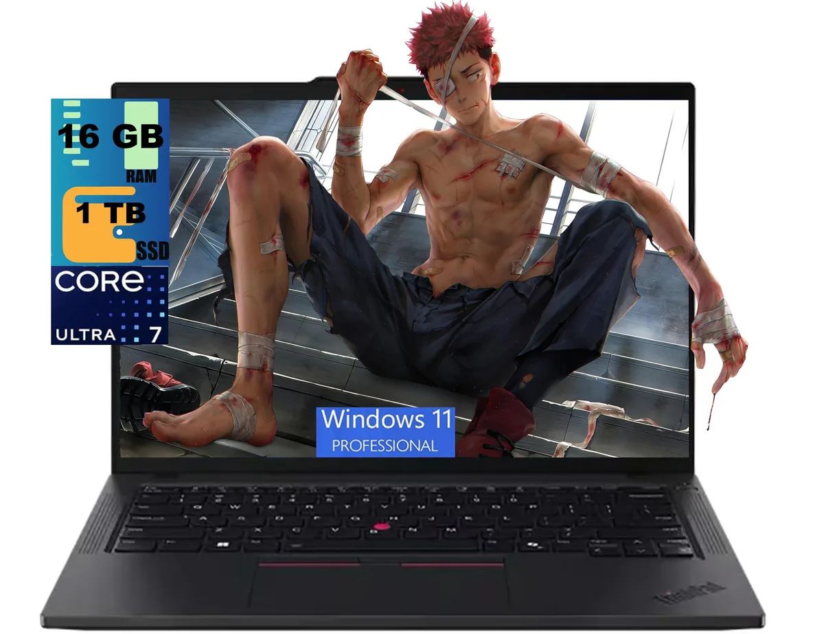 Black 14-inch ThinkPad T14 laptop closed lid matte finish