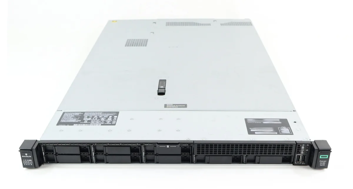 HPE ProLiant DL360 Gen10 1U rack server silver front bezel