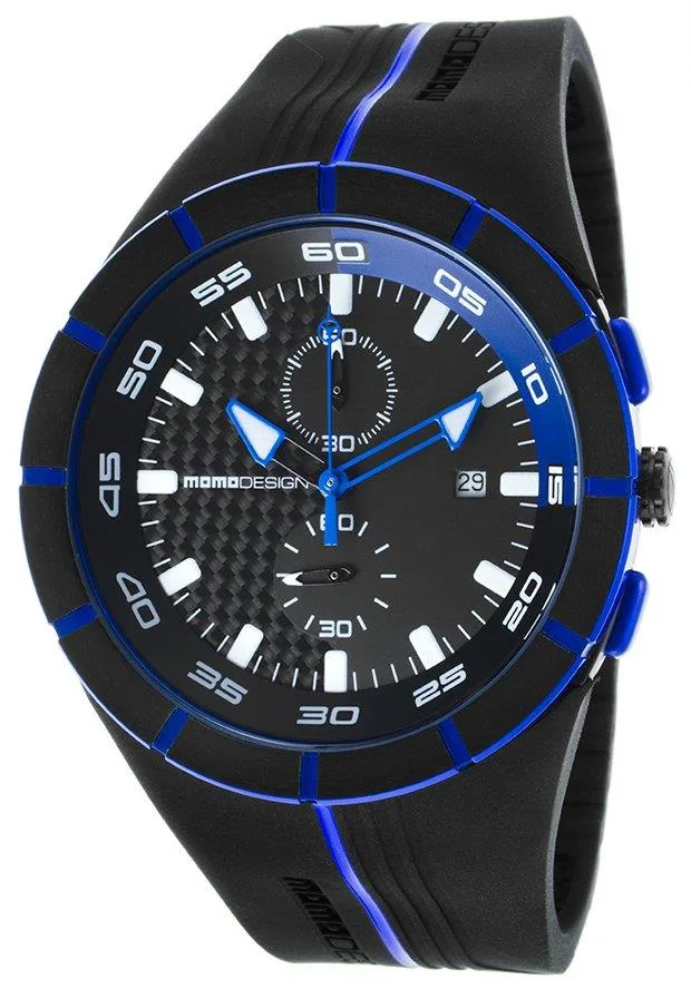 Invicta Invicta MOMO-MD1113BK-21 watch 47 mm chronograph black blue silicone band 22 mm — product photo