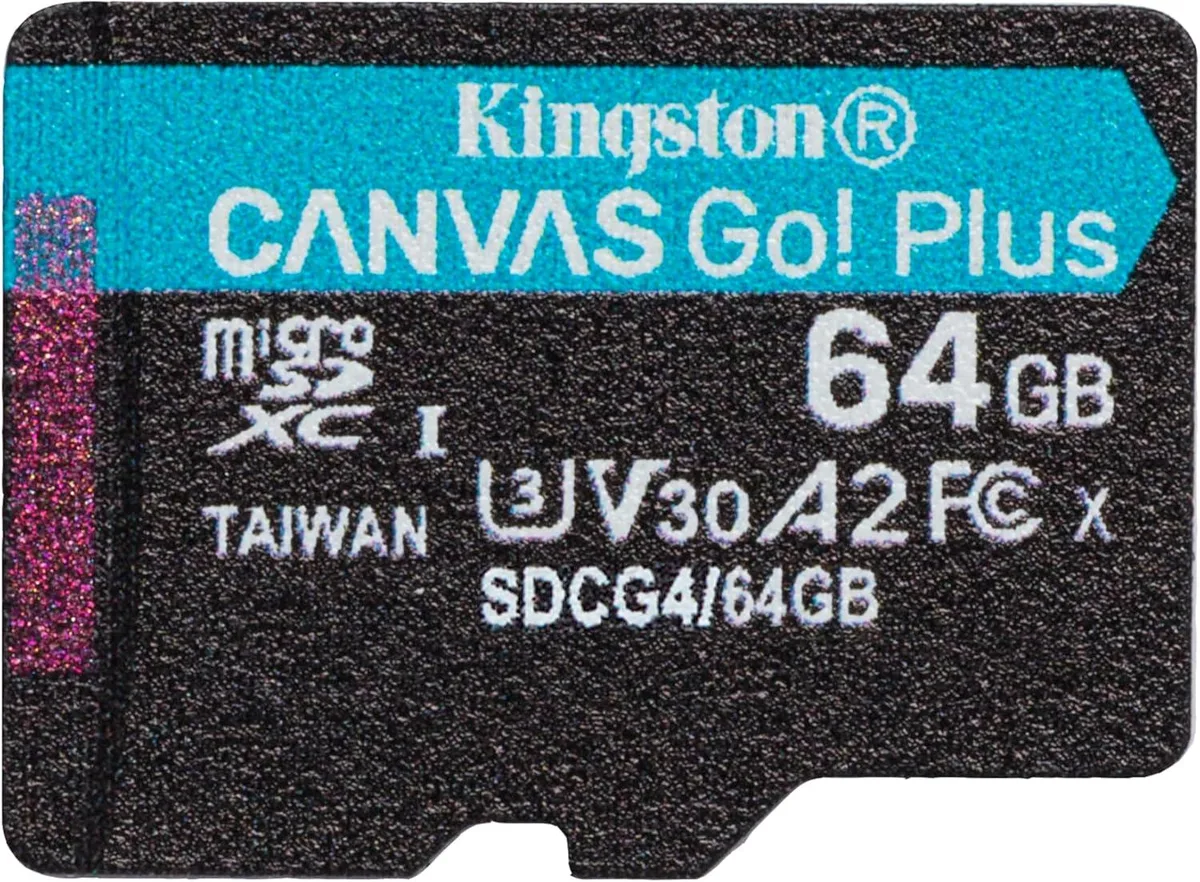 Kingston Technology Corp. Kingston Canvas Go Plus MicroSD 64GB 200MB/s SDCG4/64GB — vörumynd