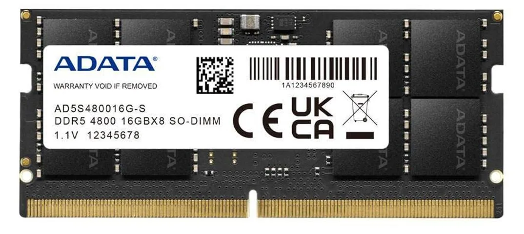 ADATA ADATA Premier 16GB DDR5 4800MHz CL40 262-Pin SODIMM laptop RAM — ürün fotoğrafı