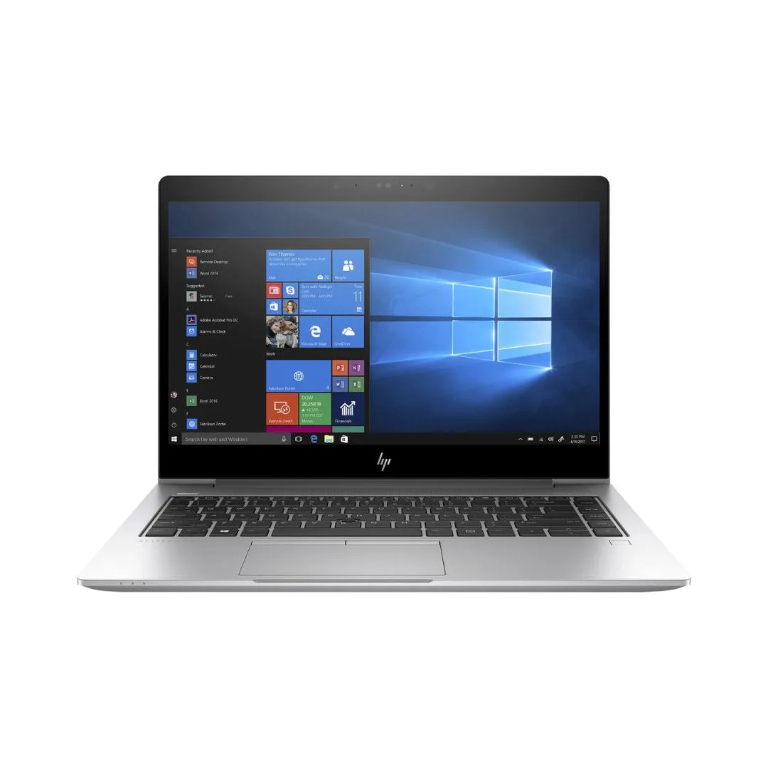 Silver HP EliteBook 840 G5 laptop closed on a flat surface