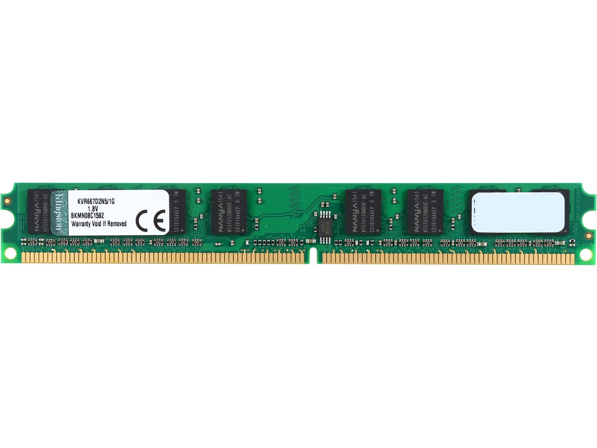 Kingston Technology Corp. Kingston Technology Corp. KVR667D2N5/1G 1GB DDR2 667 desktop RAM — photo du produit
