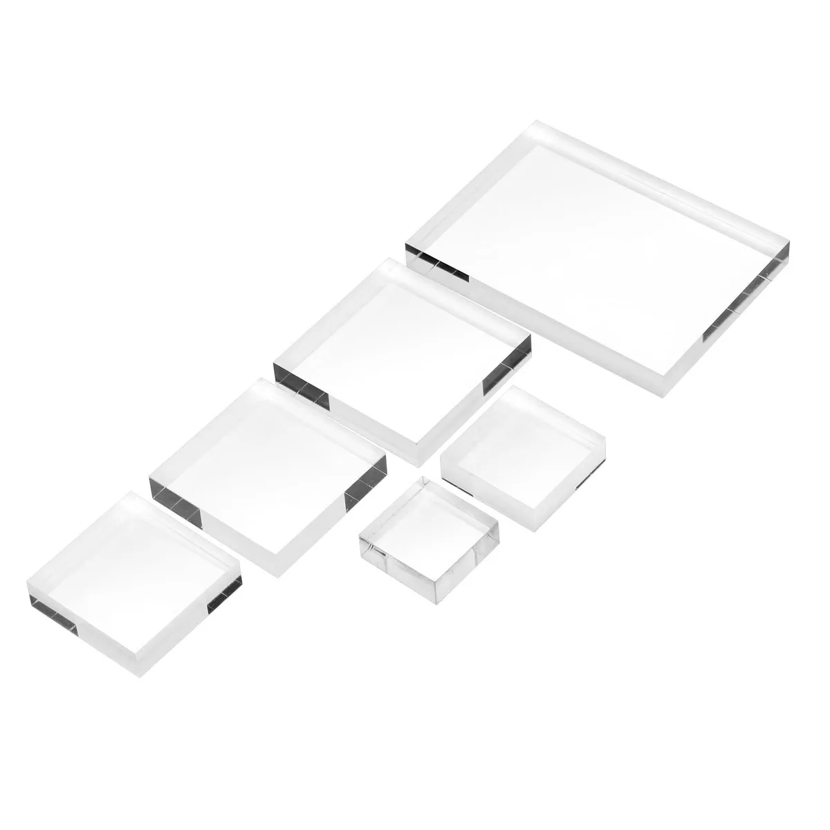  Knape &amp; Vogt 89WH10618 decorative shelving 6pcs acrylic blocks 3.5x2.5x0.4 in — fotografia produktu