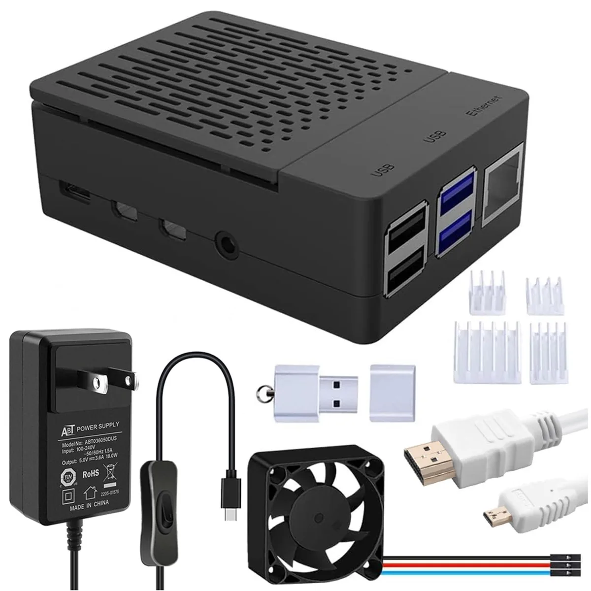 GeeekPi K-0400 Raspberry Pi 4 case fan kit — 제품 사진