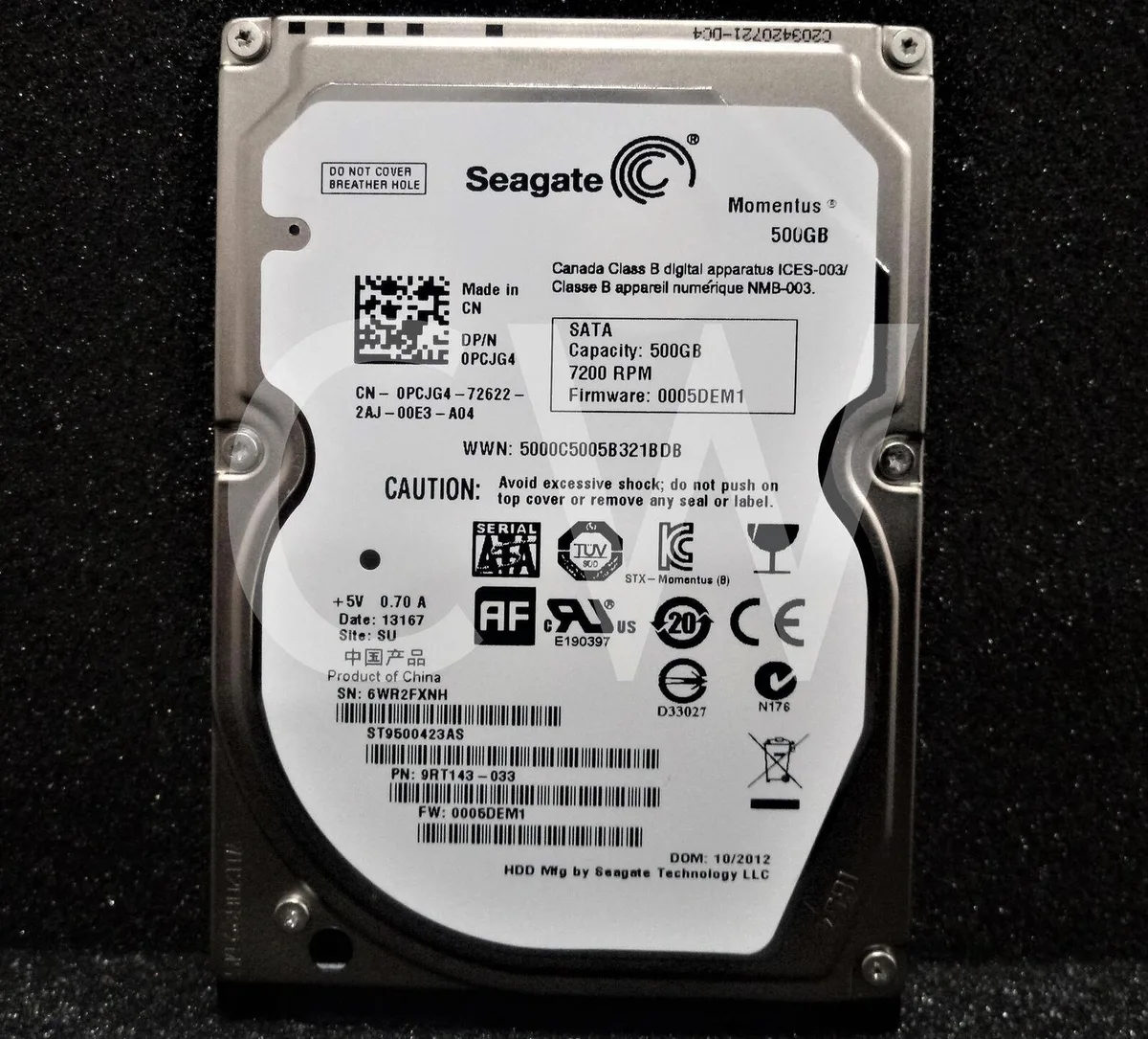 DELL DELL ST9500423AS 500GB 7200RPM 16MB 2.5in SATA internal hard drive — 商品照片