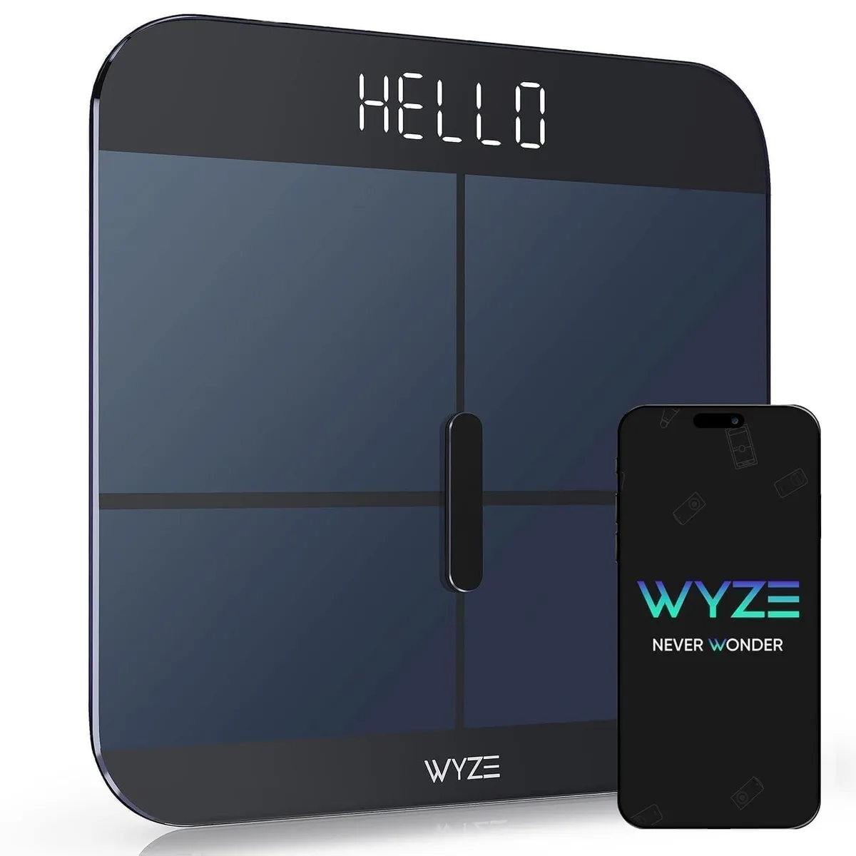  Wyze Smart Scale X WSCALX Black 400 lb 13 metrics 2.05 kg — product photo