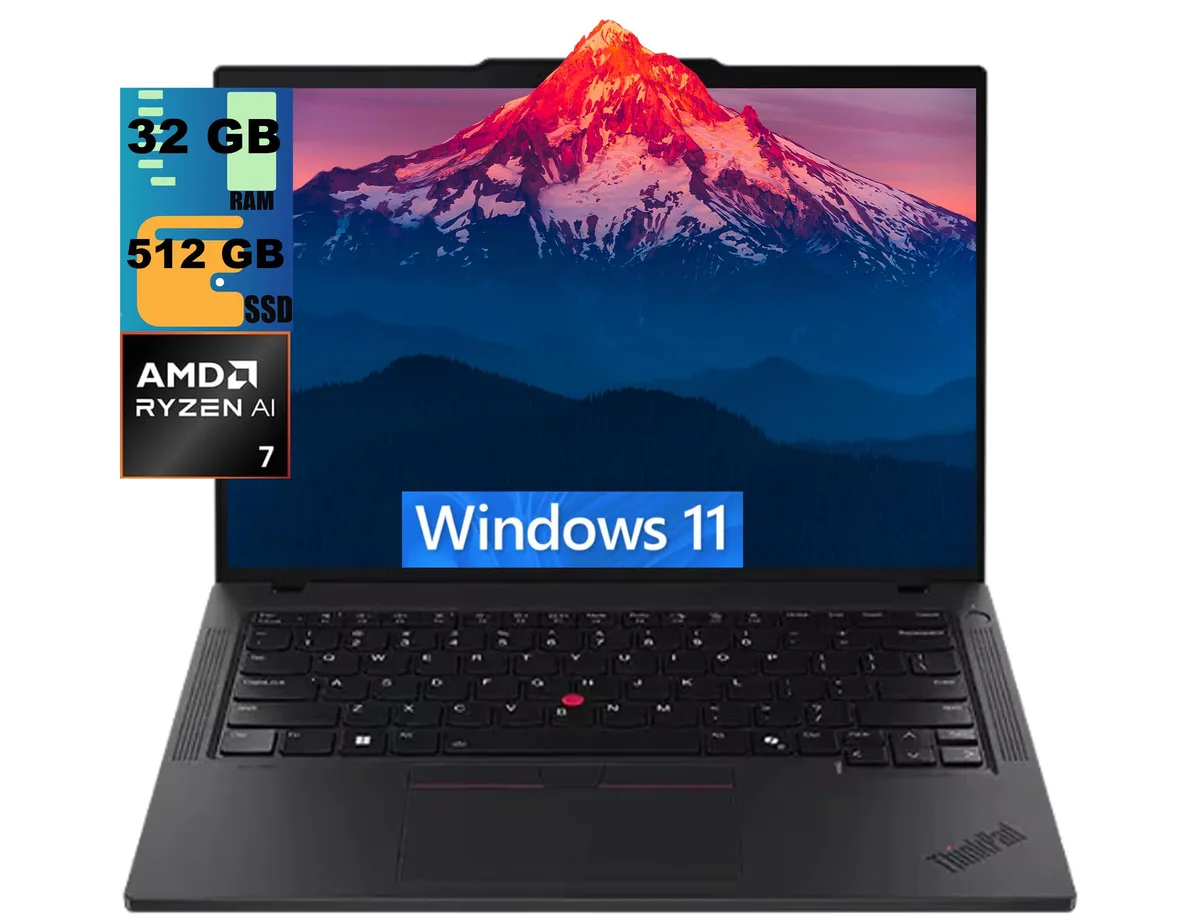 Black 14.0 inch laptop, matte finish, compact clamshell form factor