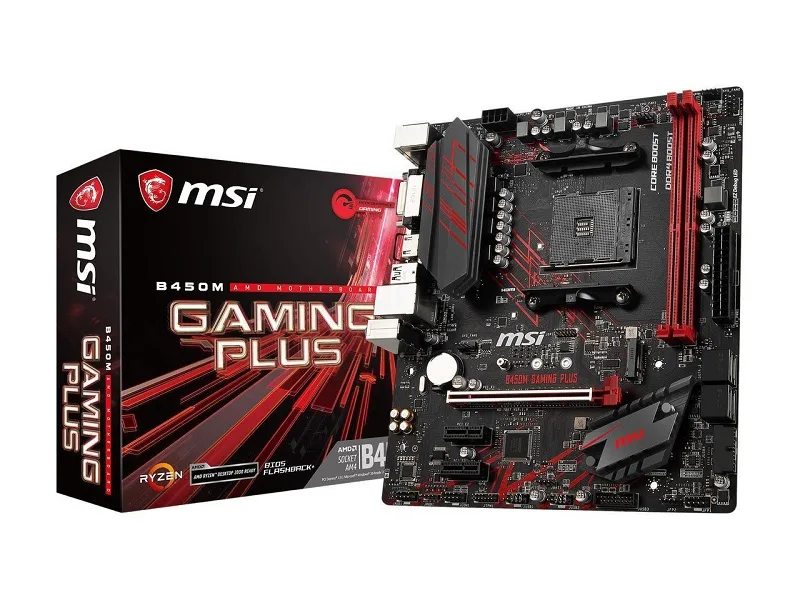 MSI MSI B450M GAMING PLUS AMD B450 Micro ATX AMD motherboard — product photo