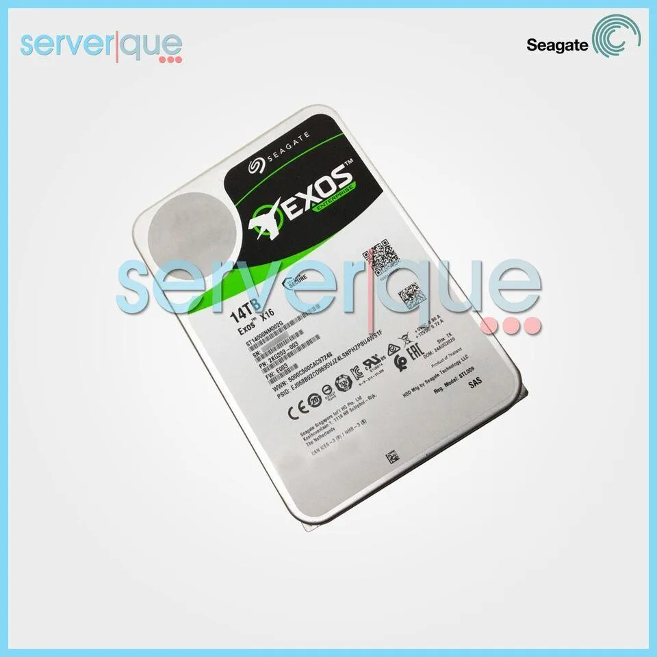 Seagate Seagate Exos X16 ST14000NM002G 14TB 7200 RPM SAS 12Gbps 3.5" internal hard drive — Produktfoto