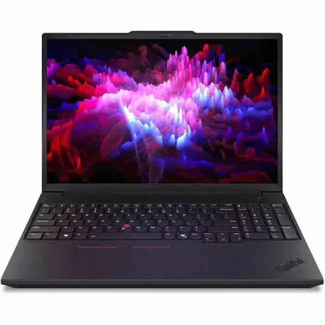 Black ThinkPad P16v G3 mobile workstation with 16 inch non-touch display