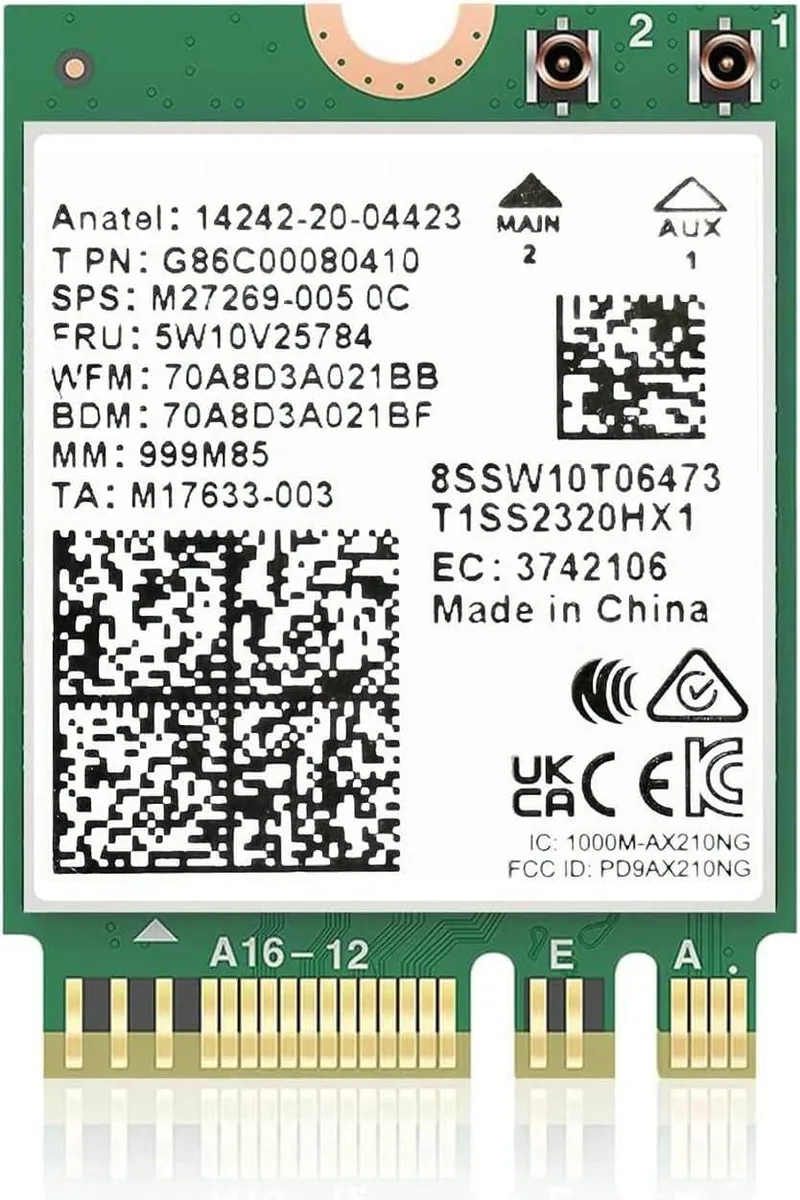  HP AX210 WiFi 6E network card 5400Mbps Bluetooth 5.3 — ürün fotoğrafı