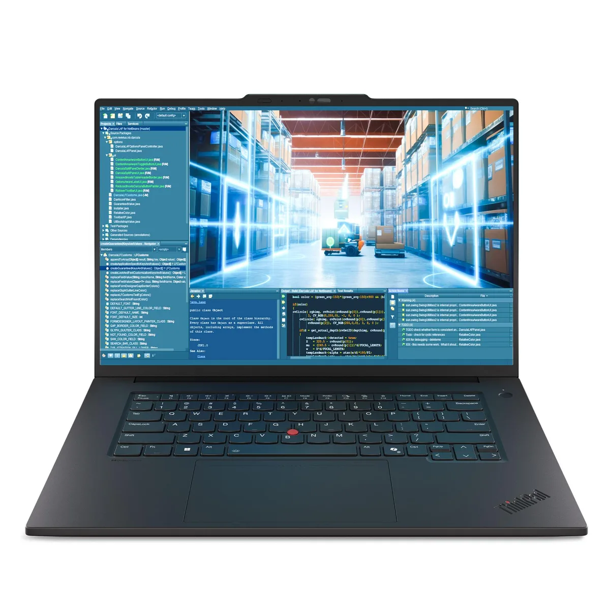 Black 16-inch mobile workstation laptop with OLED display