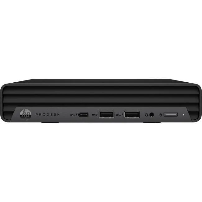 Compact black desktop mini tower with front ports