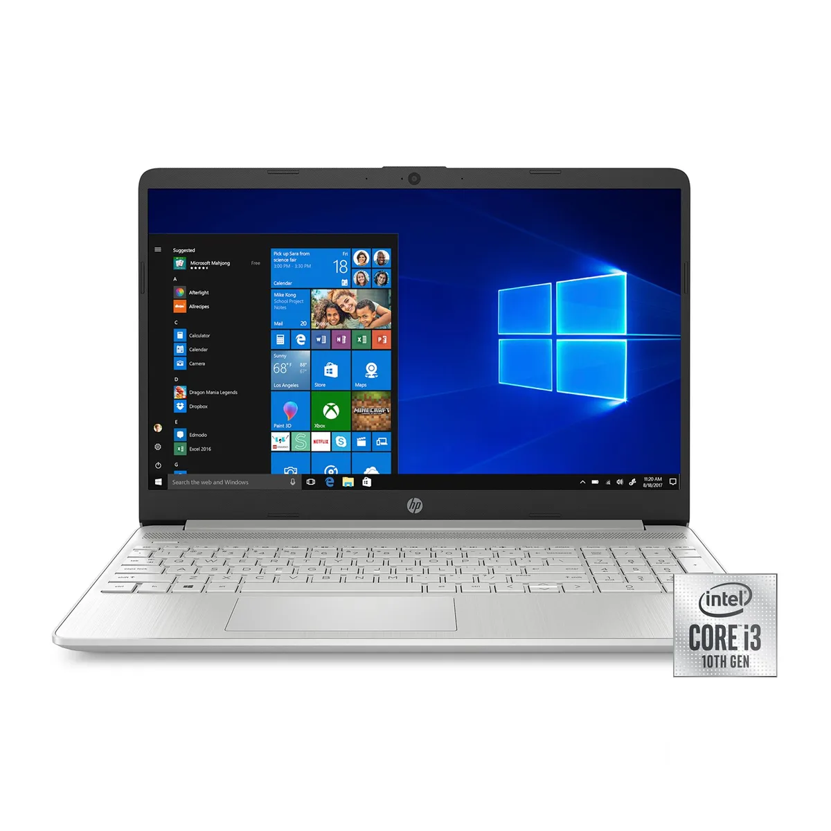 HP HP 15 laptop i3-1005G1 8GB 256GB 15.6" HD Silver — photo du produit