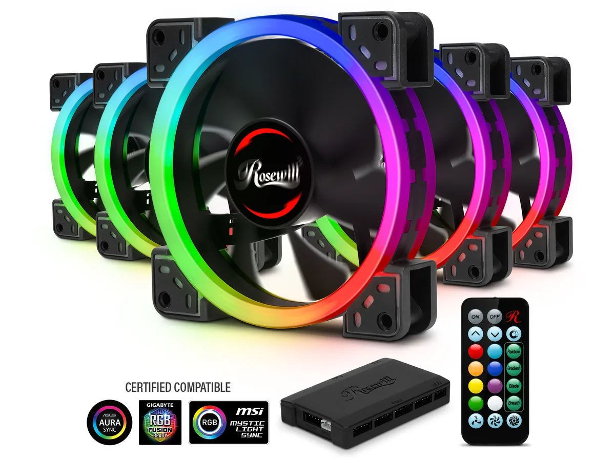 Rosewill Rosewill RGBF-23001 120mm 5-Pack Case Fan Hub Set — photo du produit