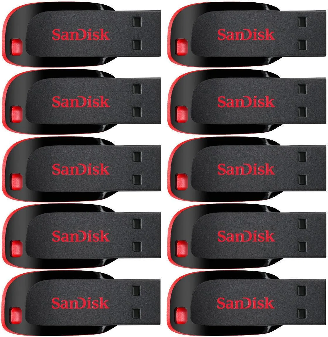 SanDisk SanDisk Cruzer Blade 16GB USB 2.0 Flash Drive 10-Pack SDCZ50-016G-B35 — tuotekuva