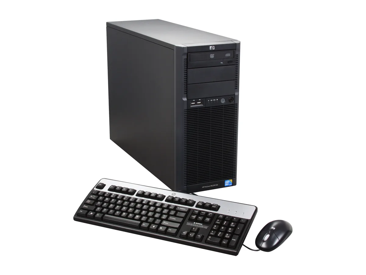 HP ProLiant ML330 G6 tower server in silver grey finish