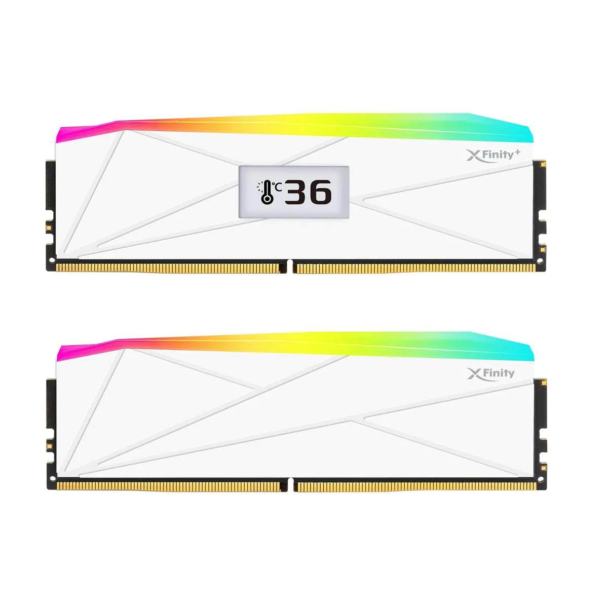 V-color V-color OTMXFAL3280840WWK 64GB (2×32GB) DDR5 8000 CL40 1.35V White RGB OLED desktop RAM — product photo